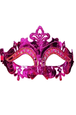 MASCHERA DECORATA FUXIA